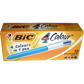 BIRO BIC 4 COLORI PZ 12
