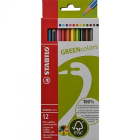 PASTELLI STABILO GREENCOLORS X12