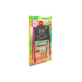 LAVAGNA IN LEGNO 89CM C/GESSI E CANCELLINO