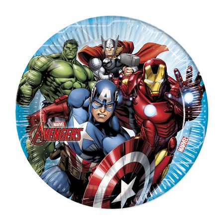 PIATTO 23 CM 8 PZ * AVENGERS MIGHTY Q