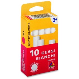 GESSI TONDI ANTIPOLVERE DA 10 CMP BIANCHI