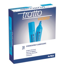 EVIDENZIATORI TRATTO 12PZ AZZURRI