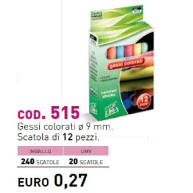 GESSI COLORATI IN SCATOLA 12PZ LEBEZ 515