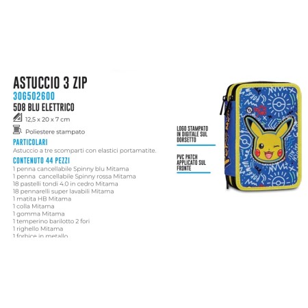 ASTUCCI 3 ZIP SEVEN POKEMON 2026
