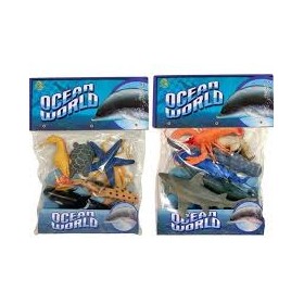 BUSTA 6PZ ANIMALI MARINI