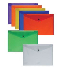 BUSTA C/BOTTONE A4 ASS. 10PZ