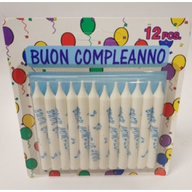 CANDELE BUON COMPLEANNO AZZURRE