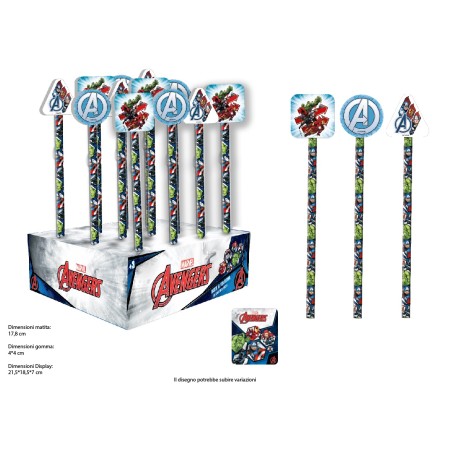 MATITE CON GOMMA AVENGERS PZ.24