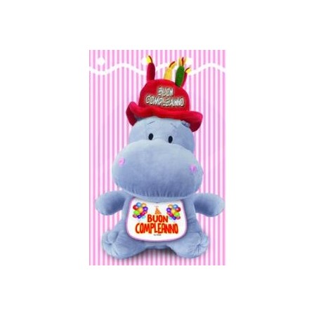 ORSO 30CM CAPPELLO COMPLEANNO
