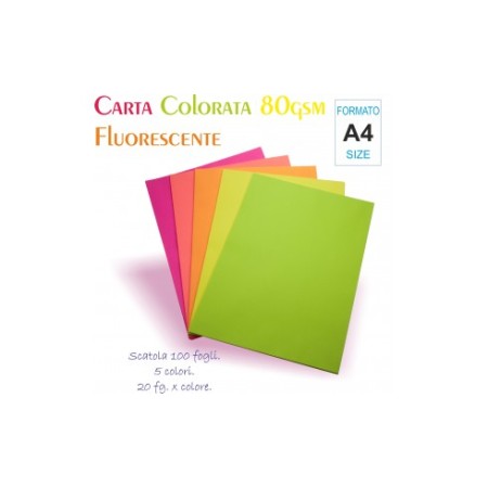 CARTA COLORATA A4 FLUO