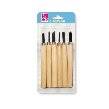 SCAVINI MAN. LEGNO BLISTER X 6 CWR