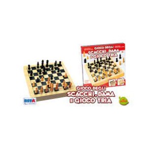 SCACCHI DAMA TRIA LEGNO 29*29