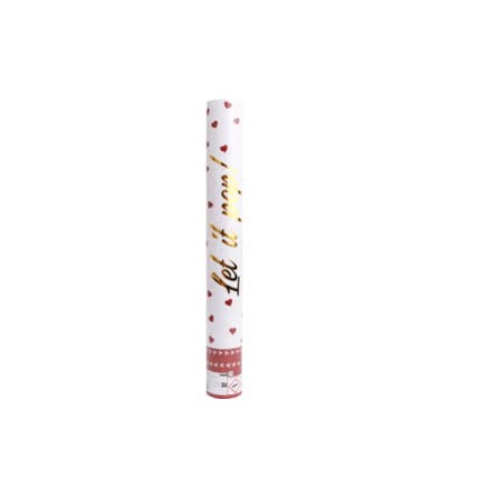 CANNONE SPARACORIANDOLI 40 CM CUORI ROSSI