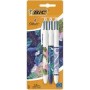 BIRO BIC 4 COLORI FIORI PZ.3