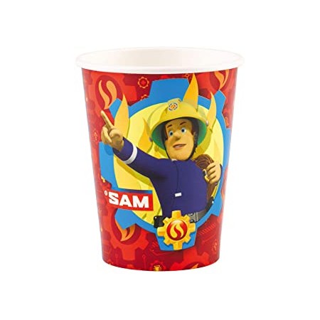 BICCHIERI CARTA SAM IL POMPIERE 266ML PZ 8