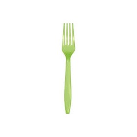 FORCHETTE IN PLASTICA VERDE CHIARO PZ.24