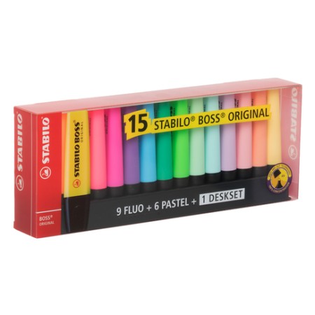 ESP. EVIDENZIATORI STABILO BOSS PASTEL 15PZ COL.FORTI