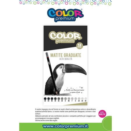 MATITE GRADUATE IN SCATOLA DI LATTA COLOR PREMIUM