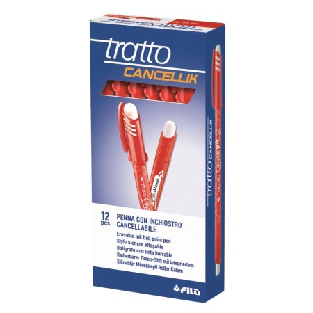 BIRO TRATTO CANCELLIK PZ 12 ROSSE