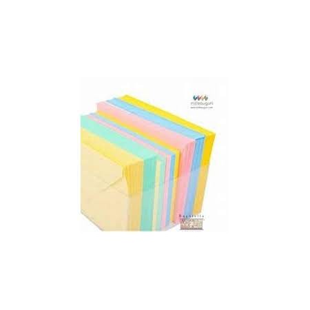 BIGLIETTI E BUSTE F.4 7X11 COLORI ASSORTITI LIGHT