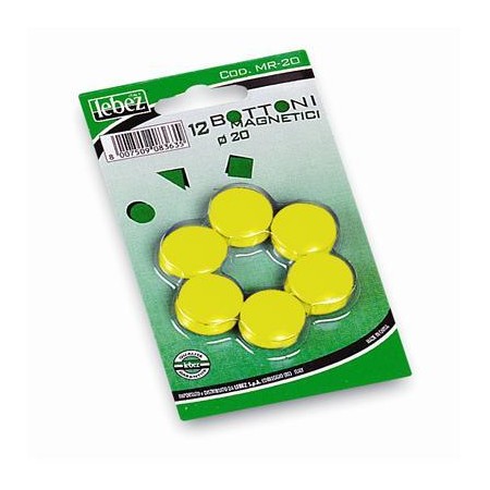 BOTTONI MAGNETICI 20MM GIALLO