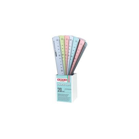 BARATTOLI 24 RIGHELLI CM.20 ALLUMINIO FROST
