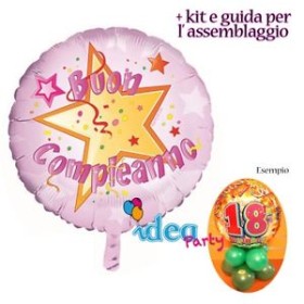 MYLAR BUON COMPLEANNO 22 POLLICI