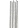 CANDELE ARGENTO 25CM