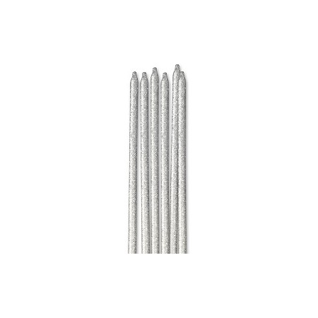 CANDELE ARGENTO 25CM