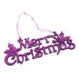 SCRITTE MERRY CHRISTMAS 30CM VIOLA