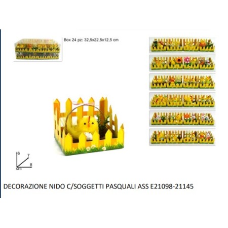 DECORAZIONE NIDO C/SOGGETTI PASQUALI