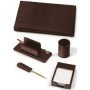 SET SCRIVANIA IN SIMILPELLE PZ.5 MARRONE