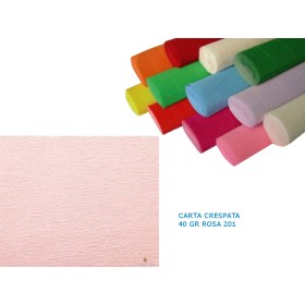 CARTA CRESPATA 40 GR ROSA 201