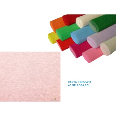 CARTA CRESPATA 40 GR ROSA 201