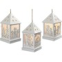 LANTERNA LEGNO TRAPEZIO C/SCENARIO NATALE C/LUCE