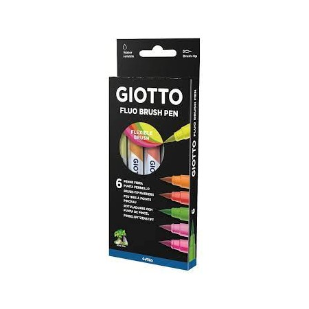 PENNARELLI TURBO SOFT BRUSH FLUO X 6