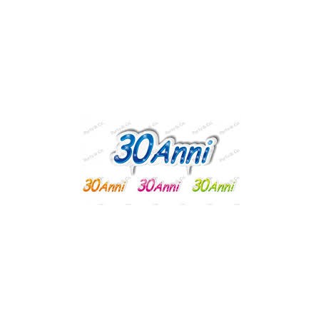 CANDELE SAGOMATE 30 ANNI