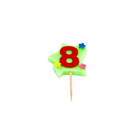 CANDELINE NUMERO SU STELLA N. 8