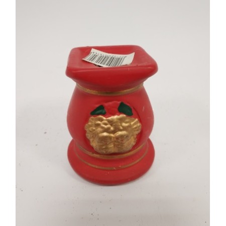 PORTA CANDELA ROSSO