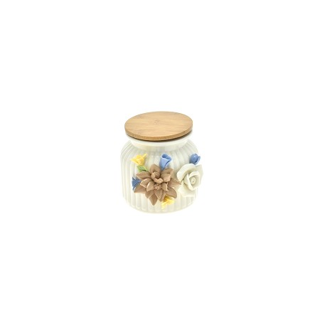 BARATTOLO CON FIORI DECORAZIONE A