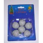 ADDOBBO MELE GLITTER ARGENTO