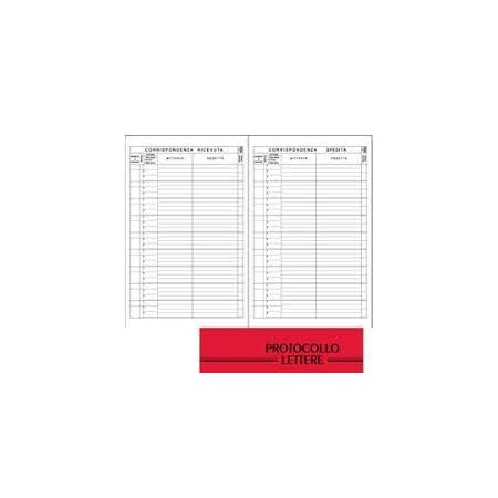 REGISTRO CARTONATO LETTERE RICEVUTE-SPEDITE 21X31 BM