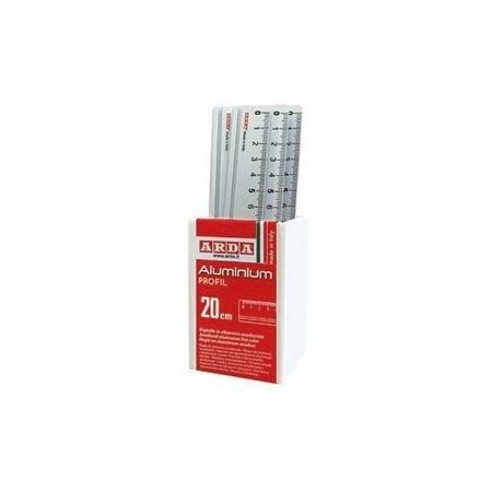BARATTOLI 24 RIGHELLI CM.20 ALLUMINIO PROFIL