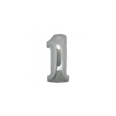 MYLAR NUMERI 42CM ARGENTO N.1