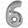 MYLAR NUMERI 21CM ARGENTO 6