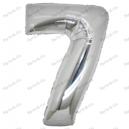 MYLAR NUMERI 21CM ARGENTO 7