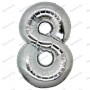 MYLAR NUMERI 21CM ARGENTO 8