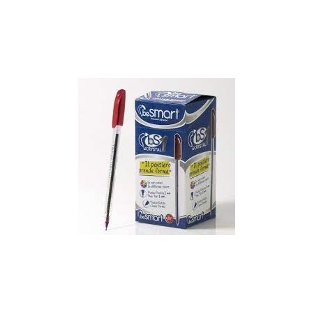 BIRO CRISTAL BESMART ROSSA PZ.50