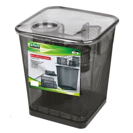 SET CANCELLERIA 6 PEZZI RETE NERO