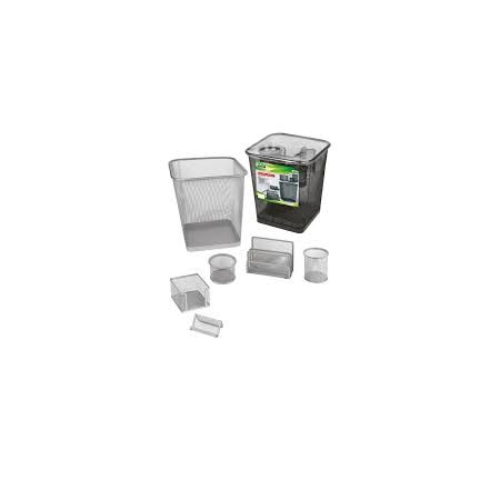 SET CANCELLERIA 6 PEZZI RETE ARGENTO